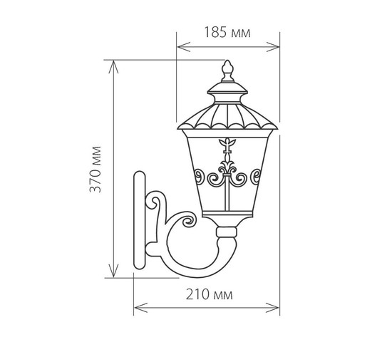 Универсальный уличный светильник Diadema U (GLYF-8046U) черное золото