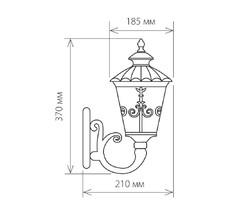 Универсальный уличный светильник Diadema U (GLYF-8046U) черное золото