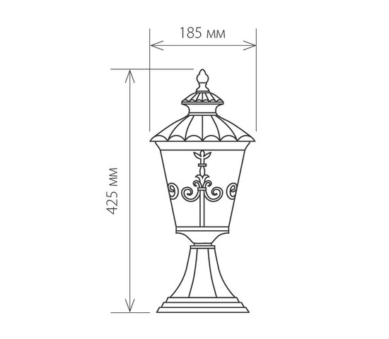 Универсальный уличный светильник Diadema S (GLYF-8046S) черное золото