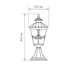 Универсальный уличный светильник Diadema S (GLYF-8046S) черное золото