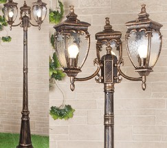 Универсальный уличный светильник Andromeda F/3 (GLYF-8024F/3) черное золото