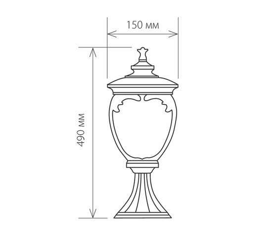 Универсальный уличный светильник Andromeda S (GLYF-8024S) черное золото