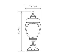 Универсальный уличный светильник Andromeda S (GLYF-8024S) черное золото