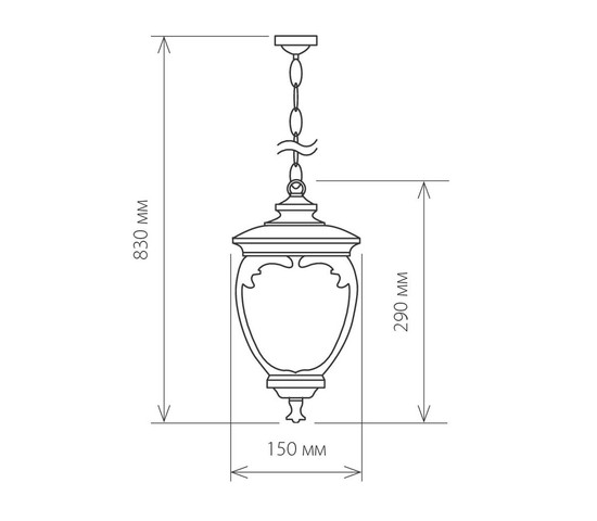 Универсальный уличный светильник Andromeda H (GLYF-8024H) черное золото