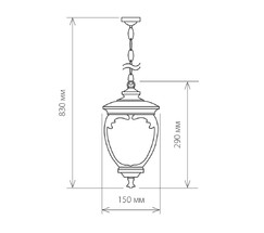 Универсальный уличный светильник Andromeda H (GLYF-8024H) черное золото