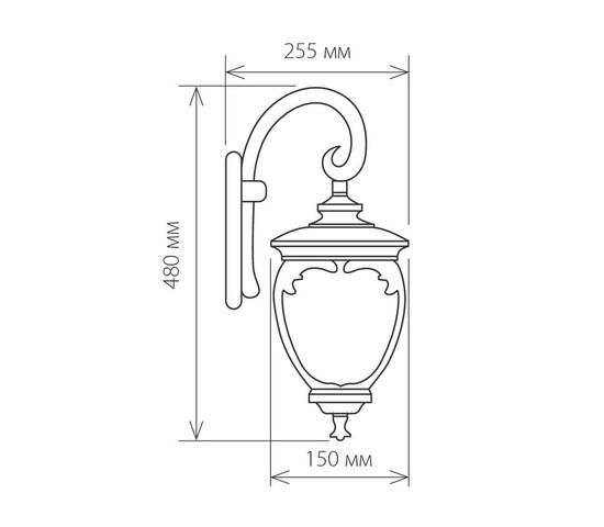 Универсальный уличный светильник Andromeda D (GLYF-8024D) черное золото