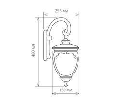 Универсальный уличный светильник Andromeda D (GLYF-8024D) черное золото