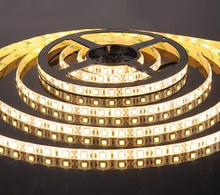 Лента светодиодная 60Led 14,4W IP65 3300K теплый белый (5050 12V 60Led 14,4W IP65)