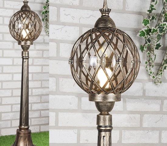 Универсальный уличный светильник Sirius F черное золото