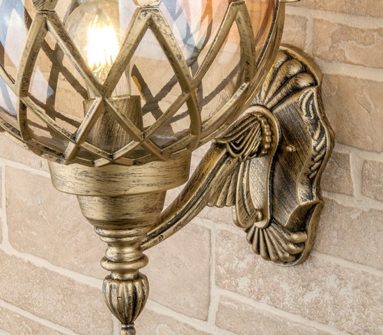 Универсальный уличный светильник Sirius U черное золото