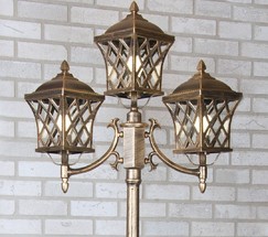 Универсальный уличный светильник Cassiopeya F/3 черное золото