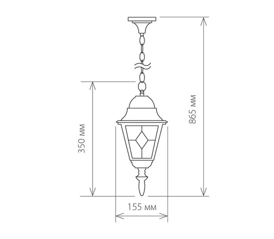 Универсальный уличный светильник Vega H черный