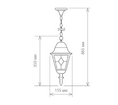 Универсальный уличный светильник Vega H черный