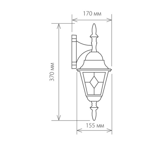 Универсальный уличный светильник Vega D черный