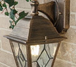 Универсальный уличный светильник Vega D черное золото