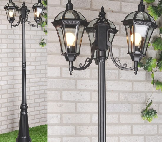 Универсальный уличный светильник Capella F/3 черный