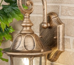 Универсальный уличный светильник Orion черное золото