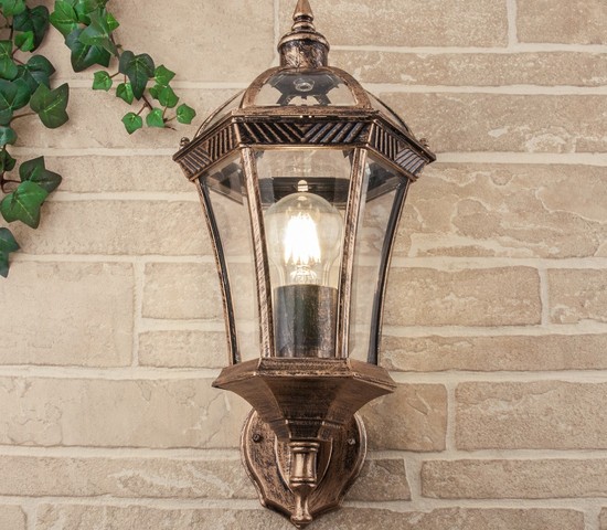 Универсальный уличный светильник Capella черное золото