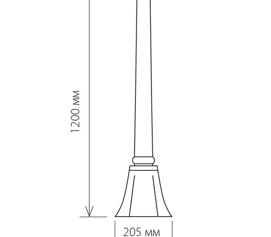 Универсальный уличный светильник столб 120см черное золото для плафона 1043, арт. A023552