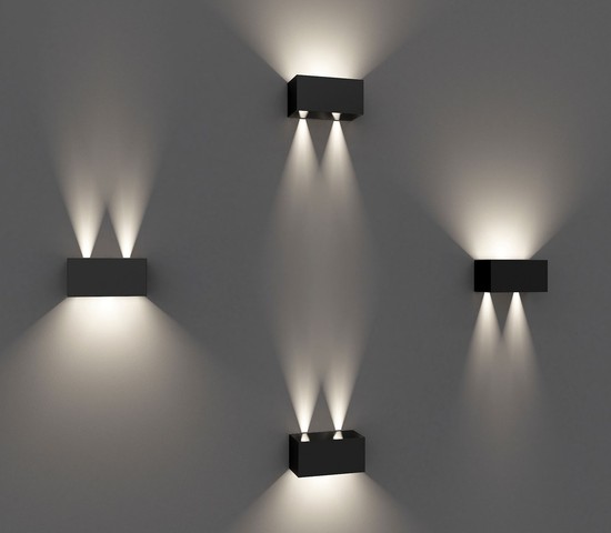 Универсальный уличный светильник WINNER DOUBLE LED черный (35137/W)