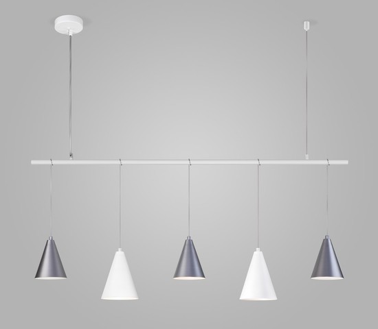 Люстра 50088/5 белый/серебро