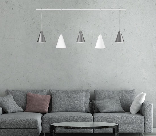 Люстра 50088/5 белый/серебро