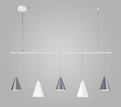 Люстра 50088/5 белый/серебро