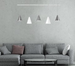 Люстра 50088/5 белый/серебро