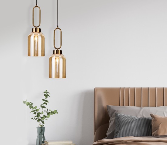 Подвесной светильник 50229/1 янтарный