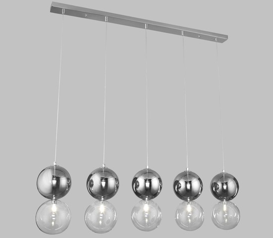 Люстра 50091/5 хром/дымчатый