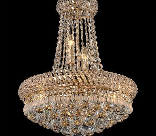 Люстра 10148/8 золото/прозрачный хрусталь Strotskis
