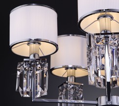 Люстра 10099/5 хром/прозрачный хрусталь Strotskis (новый абажур)