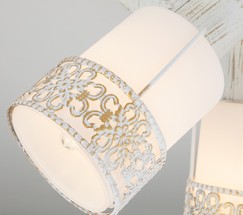 Люстра 20026/3 белый с золотом/хром