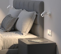 Настенный светильник 20124/1 белый/ хром