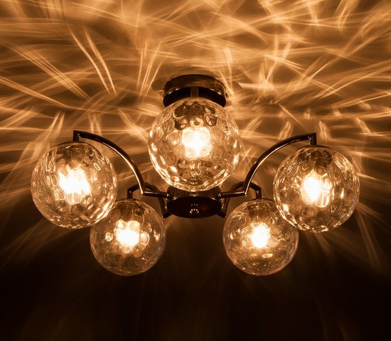 Люстра 30178/5 черный жемчуг