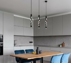 Люстра DLR037 12W 4200K черный матовый