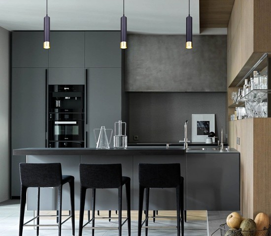 Люстра DLN107 GU10 черный/золото