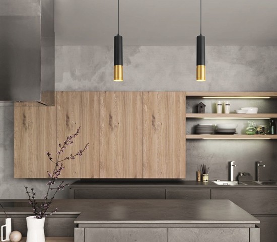 Люстра DLN108 GU10 черный/золото