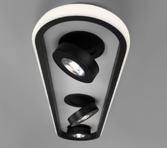 Люстра 20123/3 LED белый/черный