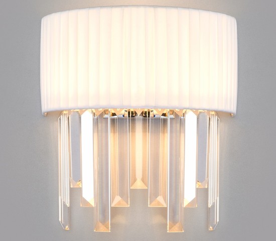 Настенный светильник 10122/2 хром/прозрачный хрусталь Strotskis (10106/2)