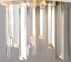 Настенный светильник 10122/2 хром/прозрачный хрусталь Strotskis (10106/2)