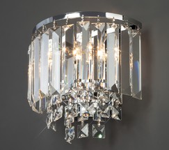 Настенный светильник 10121/2 хром/прозрачный хрусталь Strotskis (10105/2)