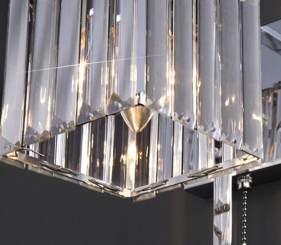 Настенный светильник 10126/1 хром/прозрачный хрусталь Strotskis (10117/1)