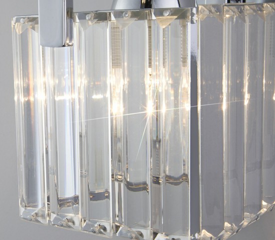 Настенный светильник 10126/1 хром/прозрачный хрусталь Strotskis (10117/1)