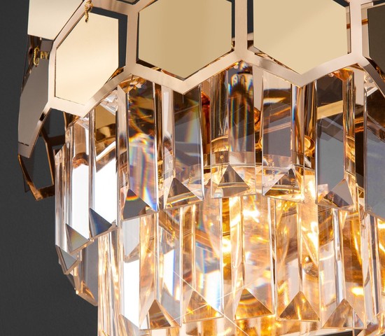 Настенный светильник 10124/2 золото/прозрачный хрусталь Strotskis (10113/2)