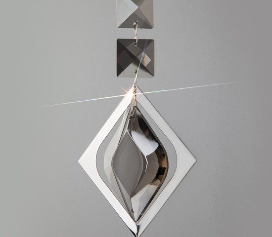 Настенный светильник 10120/1 хром/дымчатый хрусталь Strotskis (10110/1)