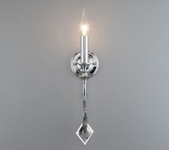 Настенный светильник 10120/1 хром/дымчатый хрусталь Strotskis (10110/1)