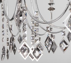 Люстра 10120/12 хром/дымчатый хрусталь Strotskis Smart (10110/12)