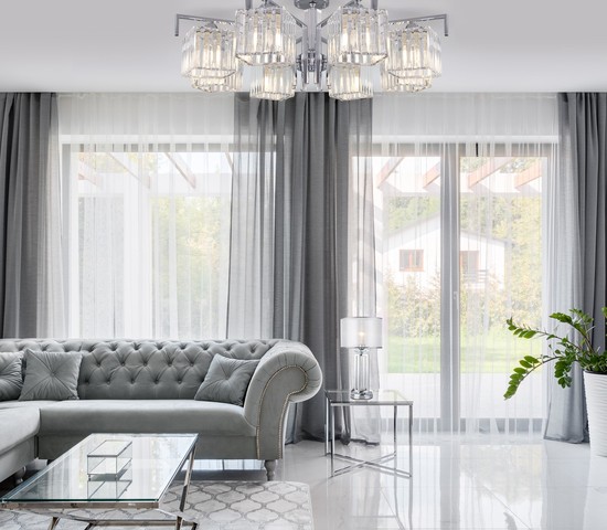 Люстра 10126/8 хром/прозрачный хрусталь Strotskis Smart (10117/8)