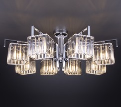 Люстра 10126/8 хром/прозрачный хрусталь Strotskis Smart (10117/8)